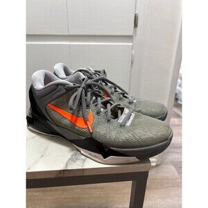 Mens NIKE ZOOM KOBE VII 7 SYSTEM WOLF GREY ORANGE PROTRO 488371-002 Size 11